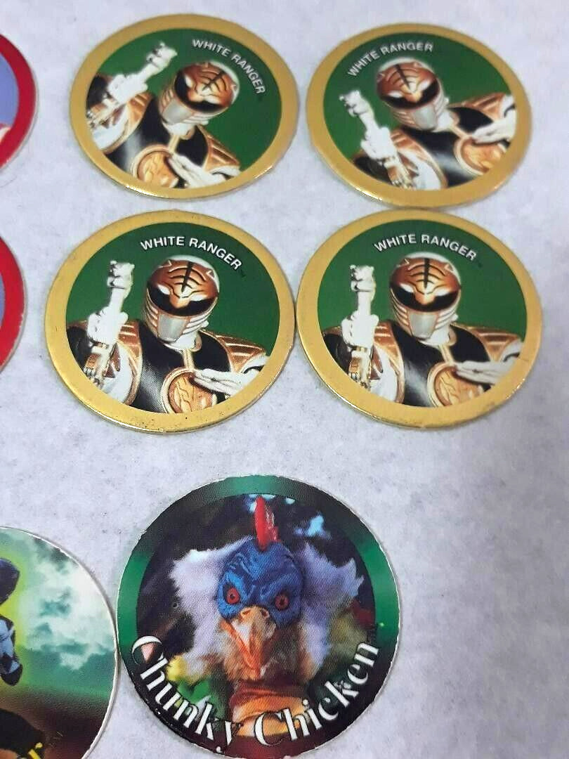 Vtg 1994 Lot of 15 Power Rangers Pogs w/ 1 Plastic Slammer ~ Ships FREE