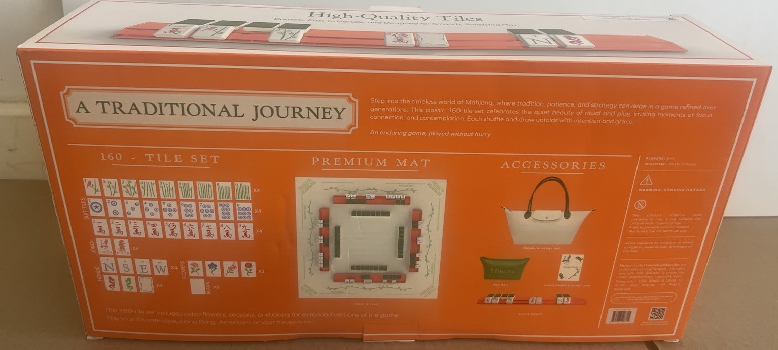 BRAND NEW Maison Lude Mahjong Limited Edition 160 Tile Game Set With Mat & Bag