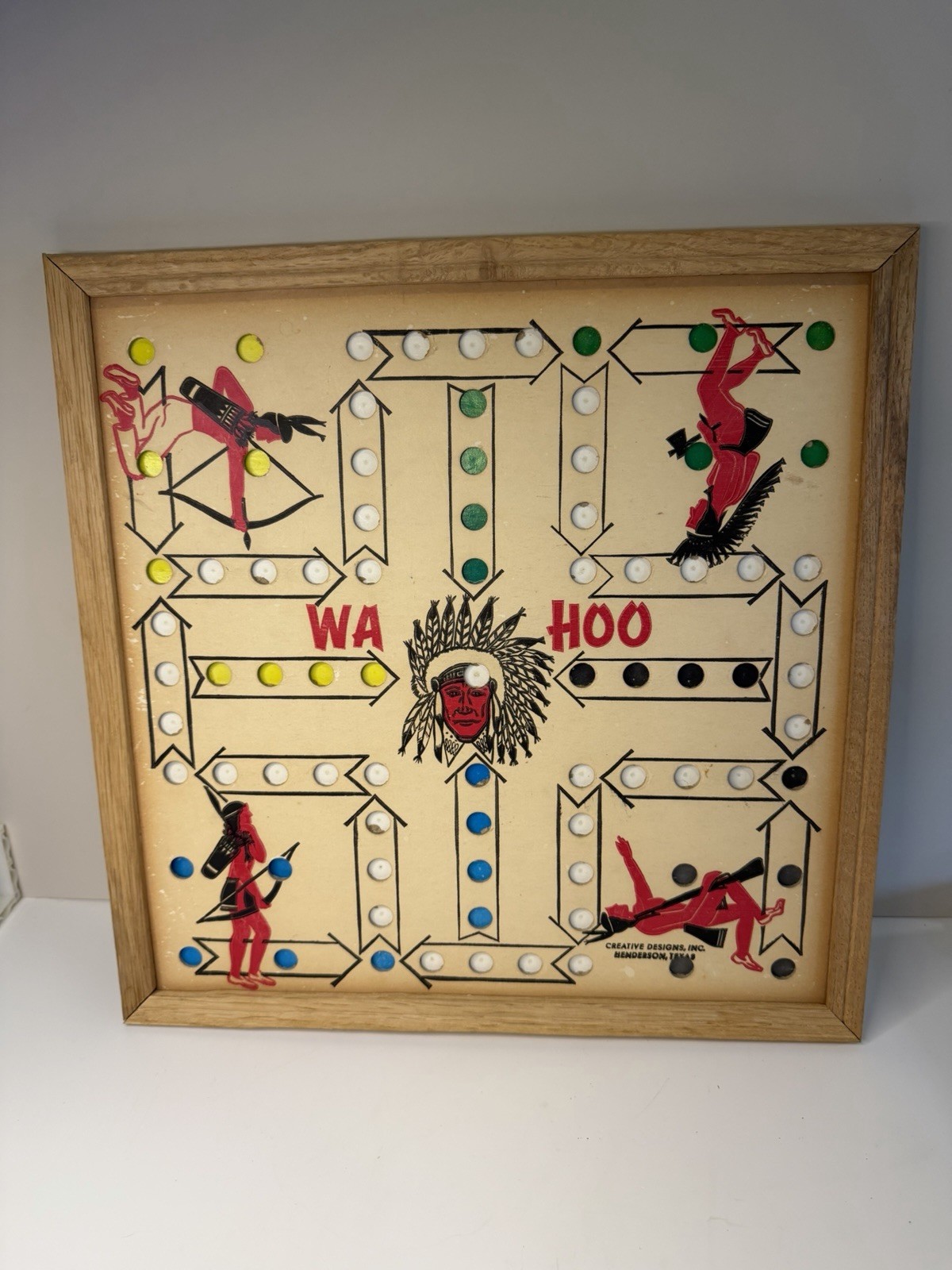 Vtg Wahoo Board Game Board By Creative Design Inc Henderson Texas Great Shape