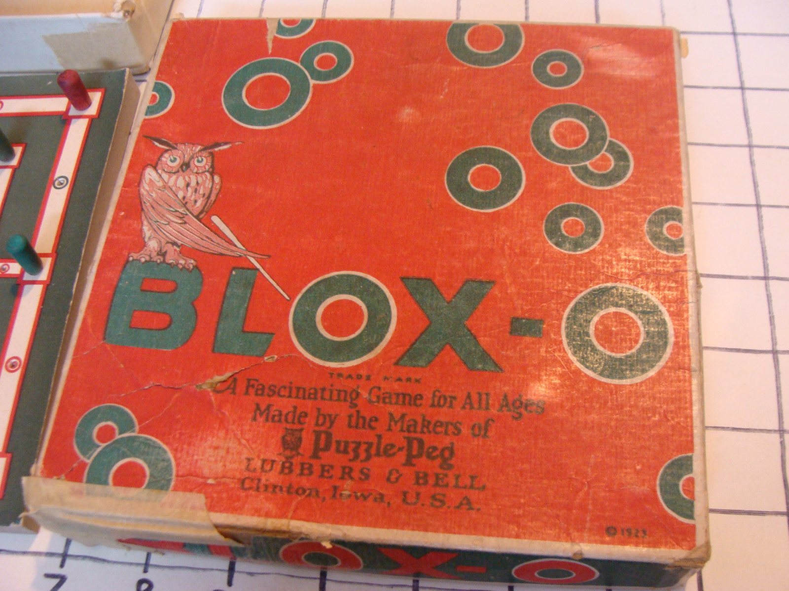 VINTAGE PUZZLE: c. 1923 BLOX-O from the makers of PUZZLE PEG,