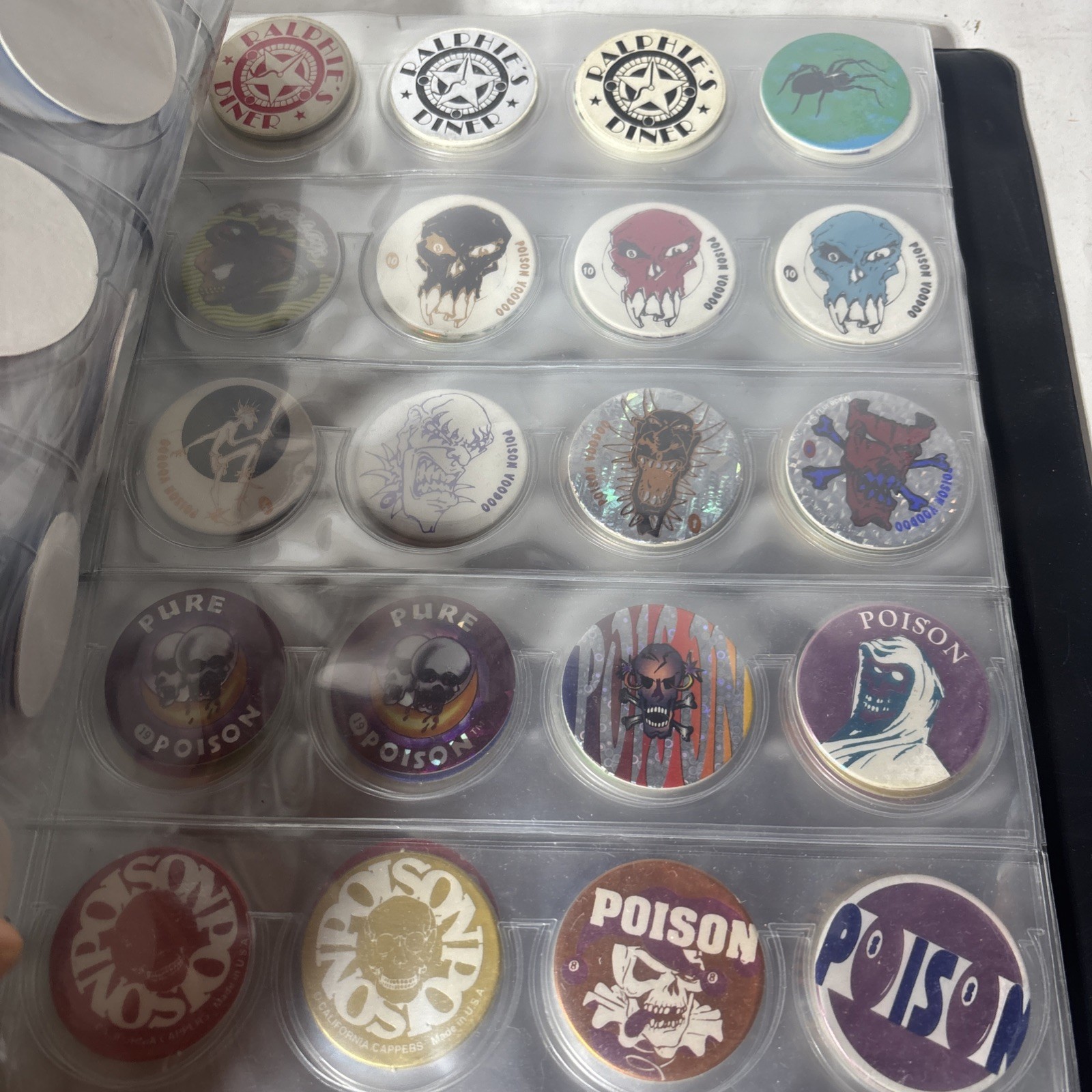 Vintage Pogs/Milk Caps 90’s Lot Of 200+ Pieces – Mixed Collection Binder/Sleeves