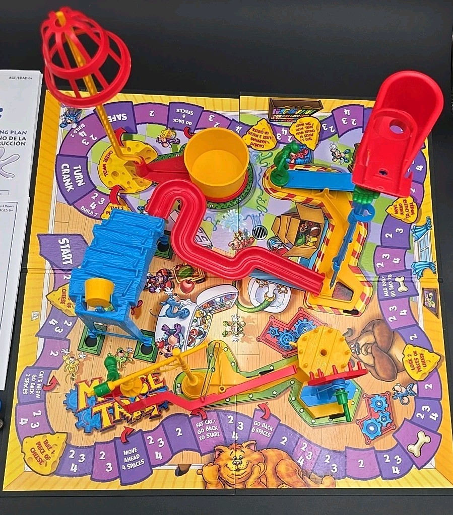 Vintage – MOUSE TRAP 100% COMPLETE – 2005 Board Game – Milton Bradley No 4657