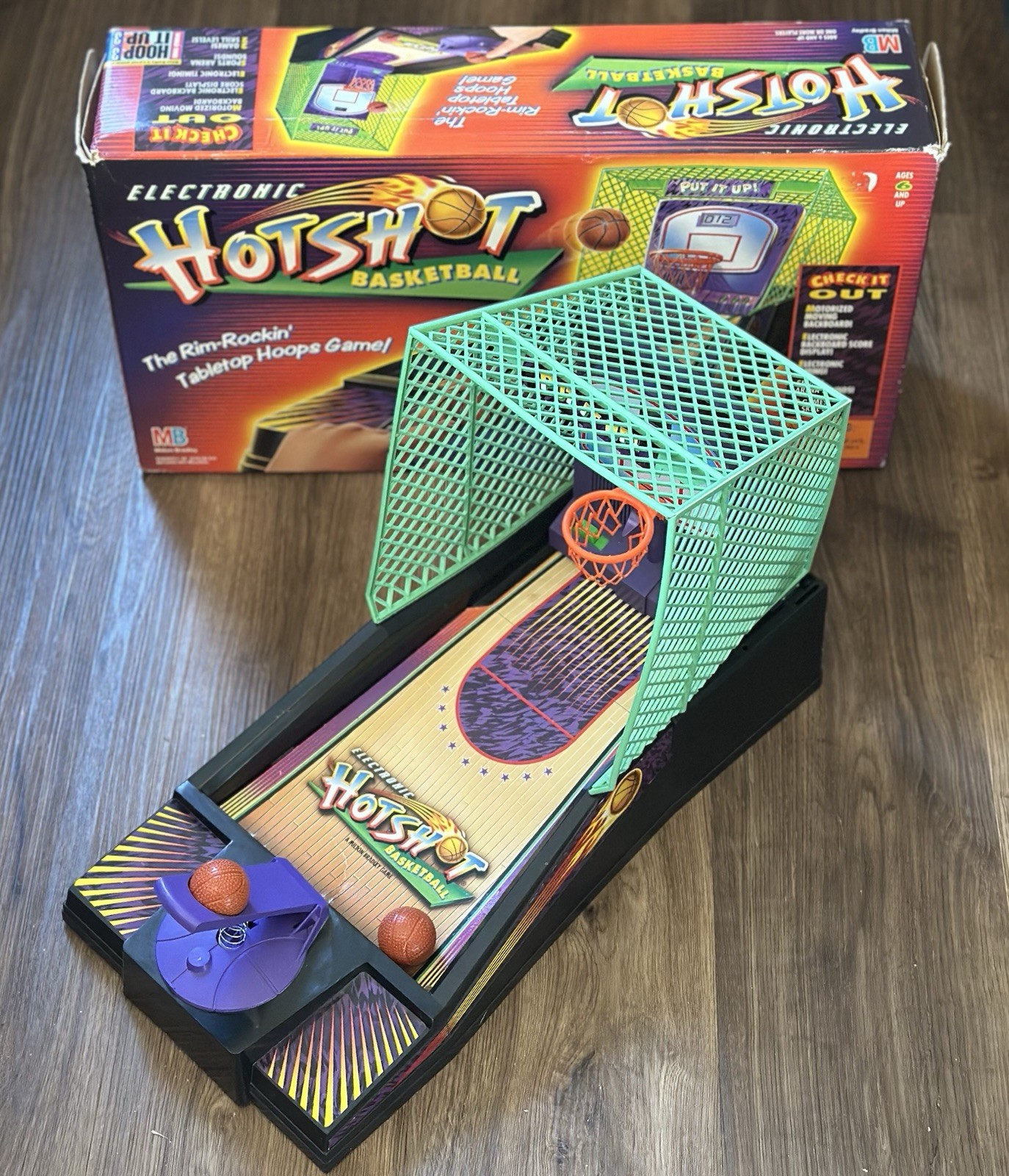 Vintage Milton Bradley Electronic Hotshot Basketball 1997 – Read Description