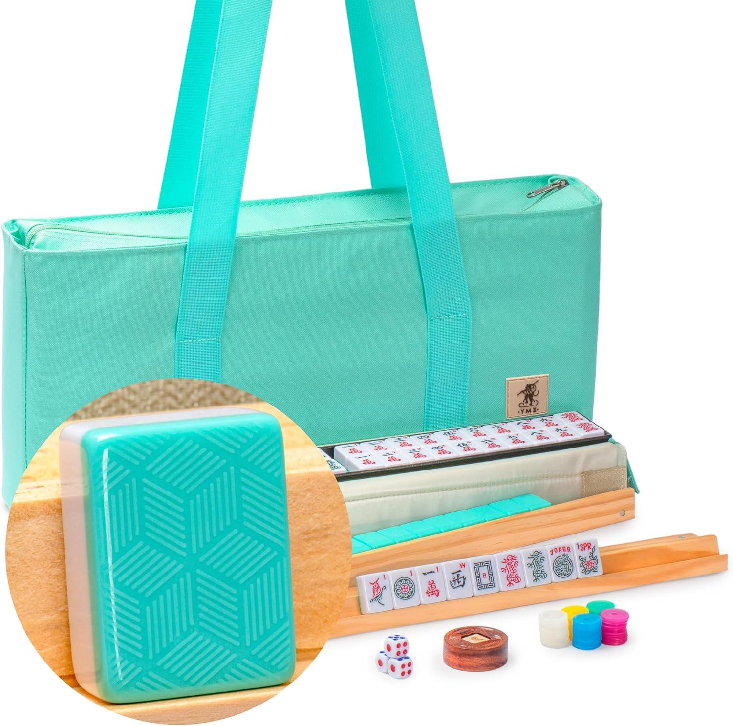 American Mahjong Set, Pepper with Soft Case, Racks with Pushers, Wright Patte…