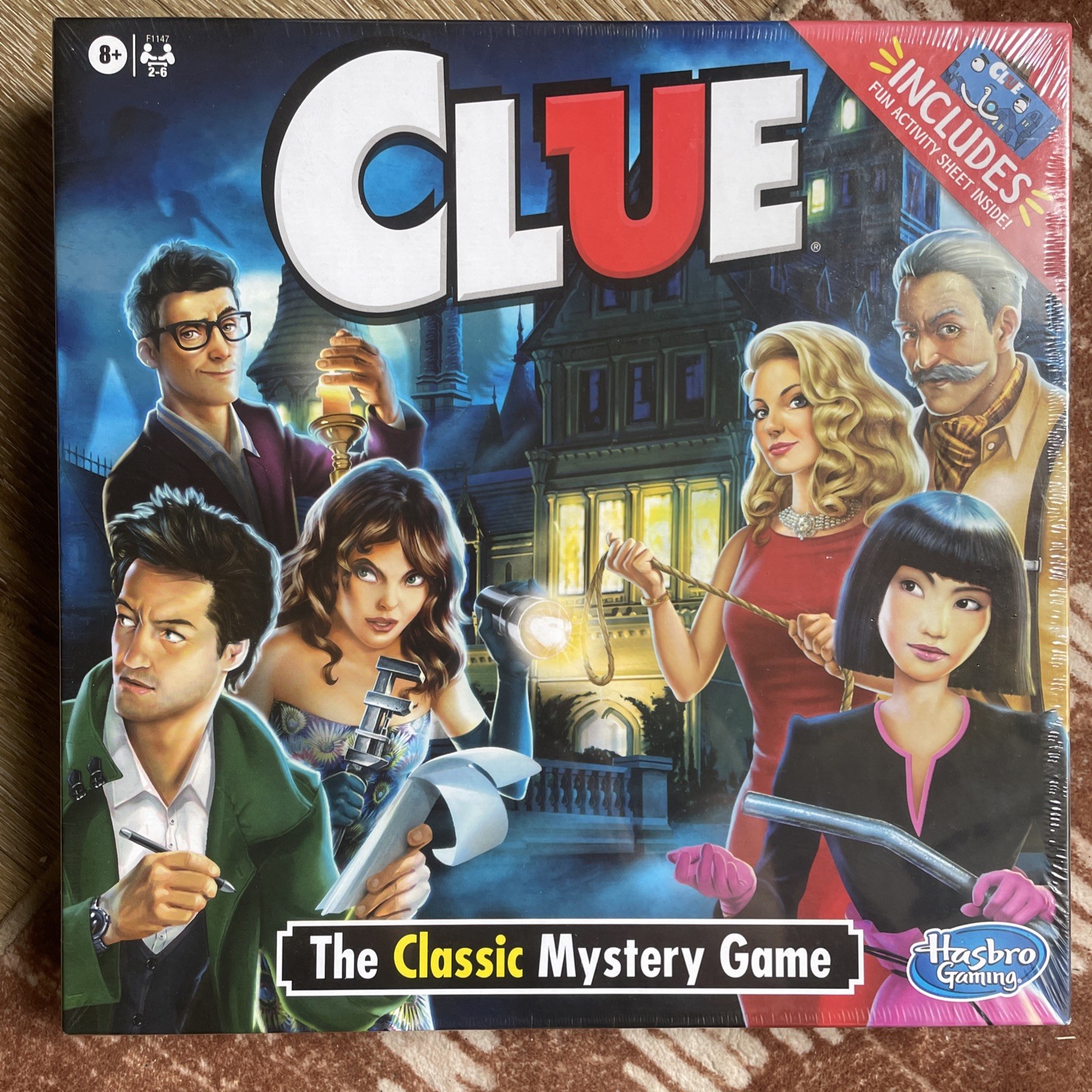 Hasbro Clue Board Game (New Sealed) w/ Activity Sheet-Classic Mystery Fun!