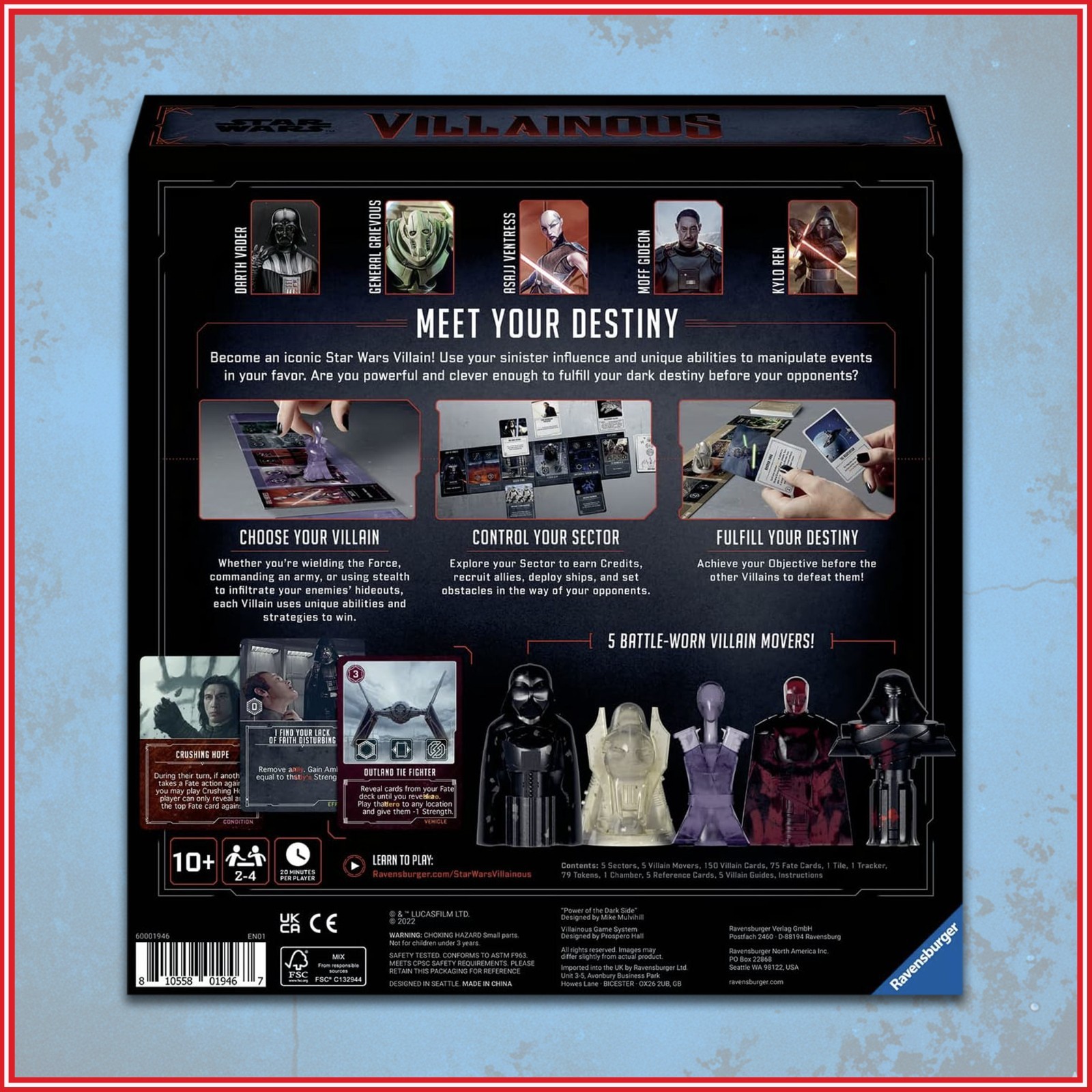 Star Wars Villainous Power of the Dark Side Ravensburger Stand Alone Game 2022