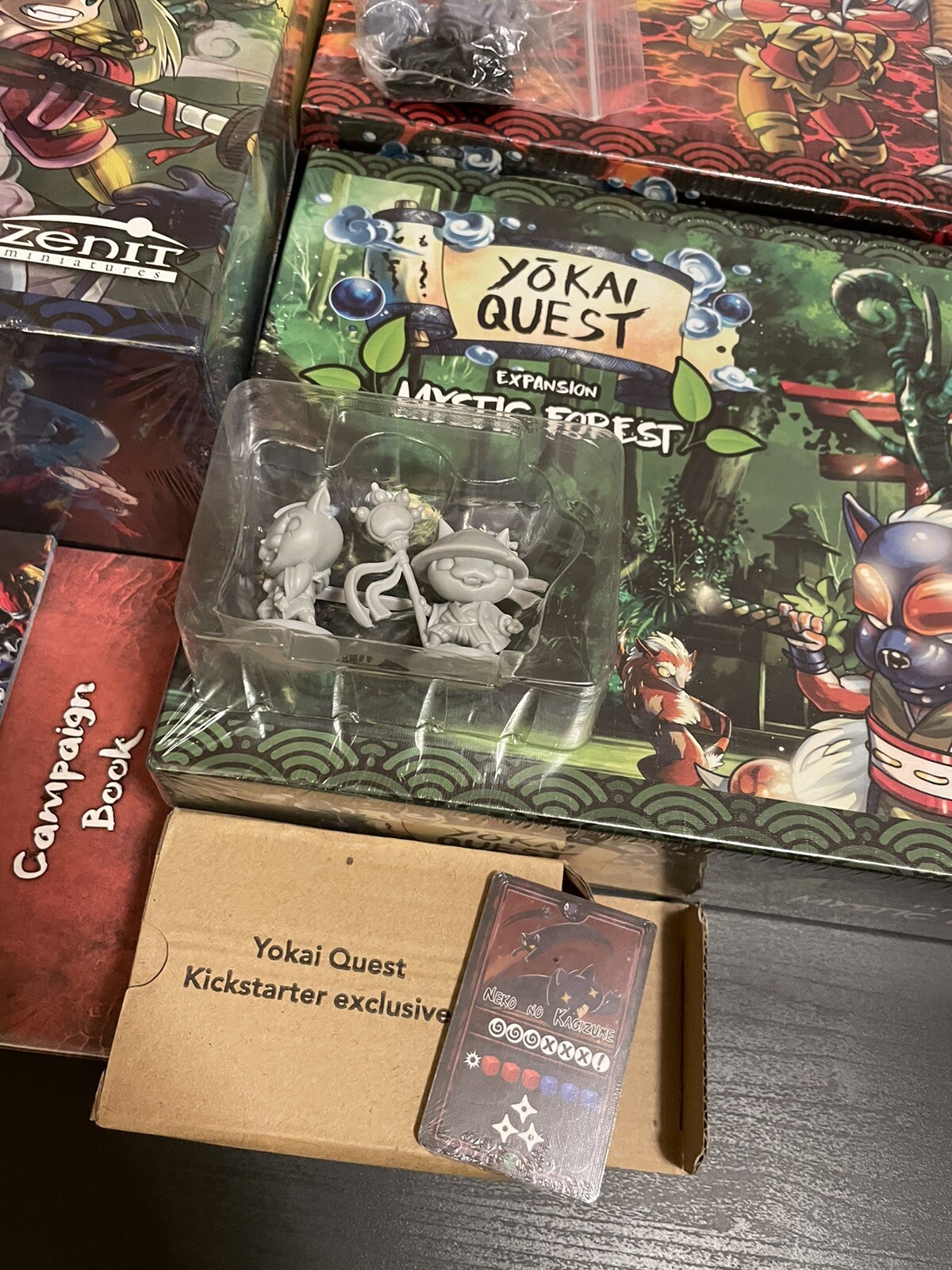 YOKAI QUEST Strikes Back Kickstarter Game Including Neko Brothers + 2 Rulebooks
