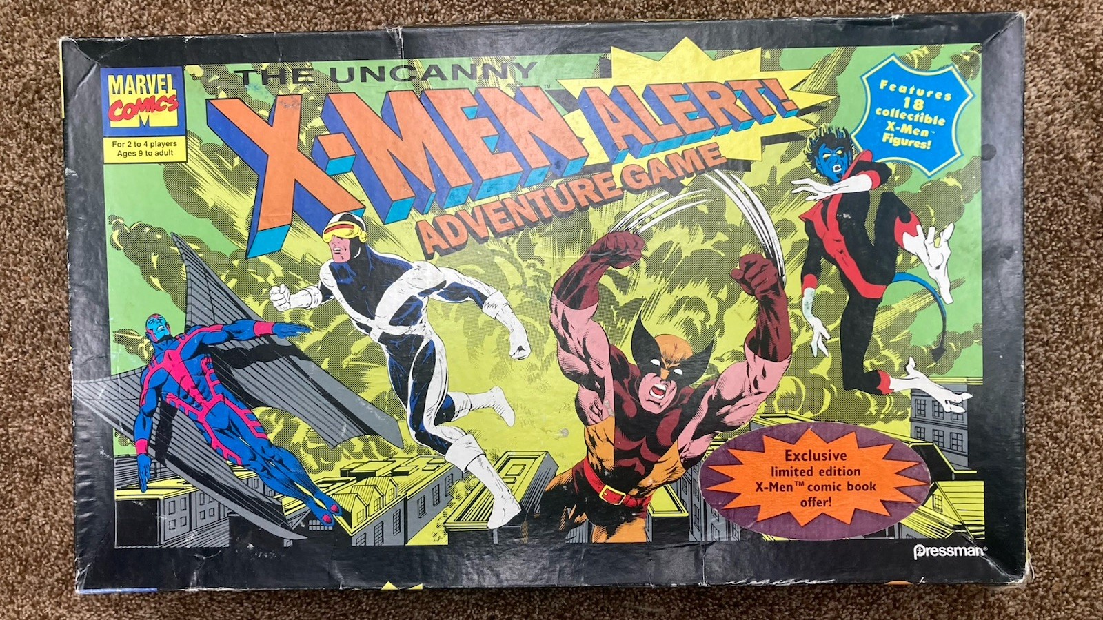 COMPLETE Uncanny X-Men Alert Adventure Game 1992 Pressman Board Game