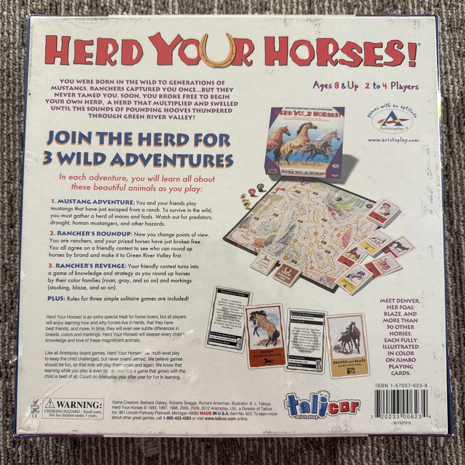 Herd Your Horses Board Game 3 Wild Adventures Aristoplay Sealed New