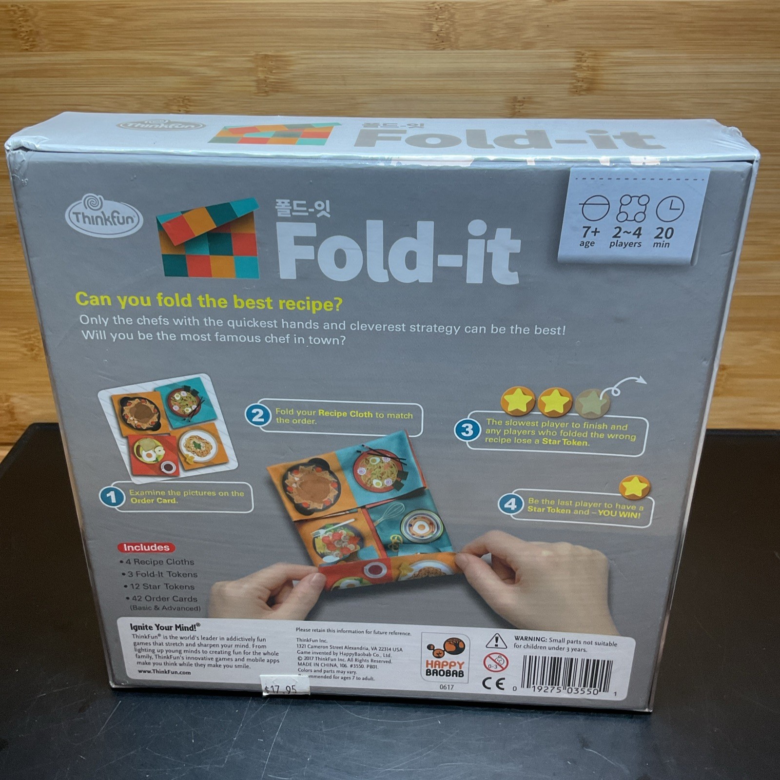 NEW! Fold-It Puzzle Board Game By ThinkFun Family Friendly Fun Fast-paced Logic