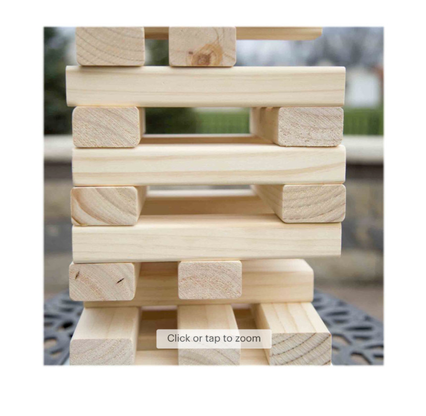 Nontraditional Giant Wooden Blocks Tower Stacking Game by Hey! Play!