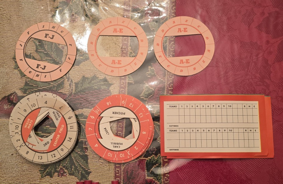 GAME SET 1962 Cadaco All-Star Baseball Game Play Ball Major League Stars VG COND