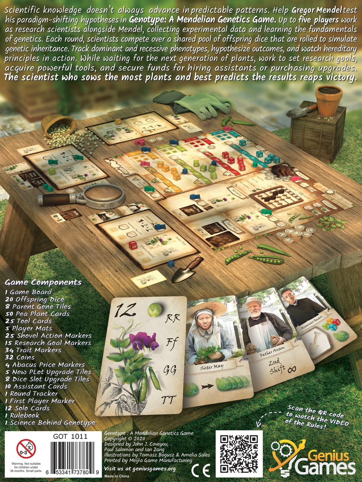 Genotype Mendelian Genetics Board Game – Science, Genealogy, MENSA Select Winner