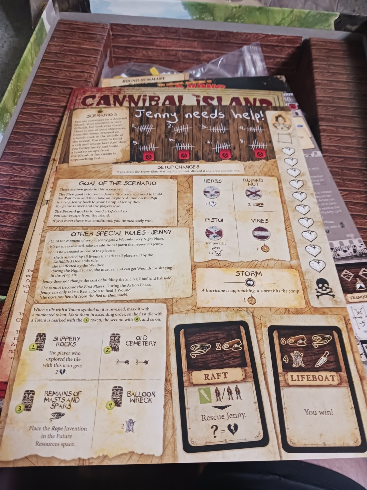 Robinson Crusoe Adventures on the Cursed Island Board Game COMPLETE PLAYED ONCE