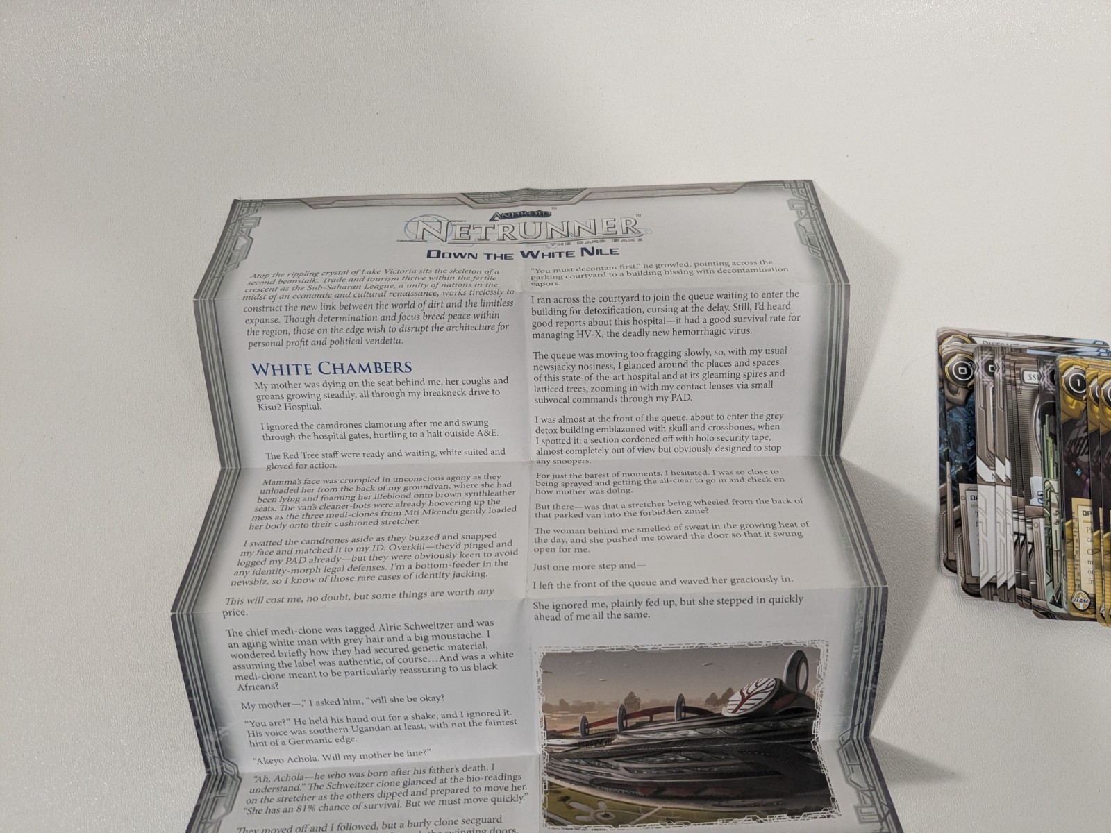 Fantasy Flight Netrunner Kitara Cycle Data Pack Down the White Nile Loose Insert