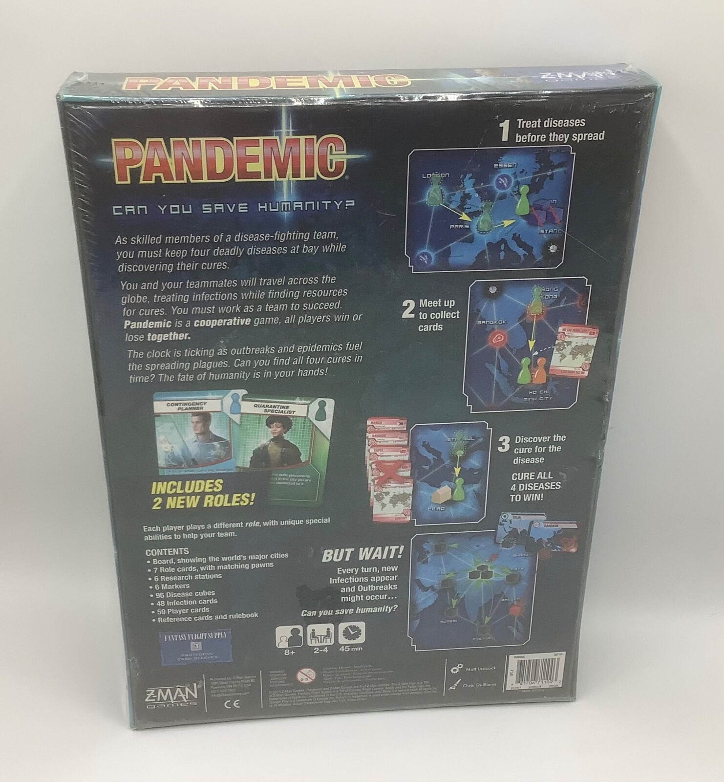 Pandemic -2013 Zman Multiplayer Board Game-Origins Award-NEW SEALED