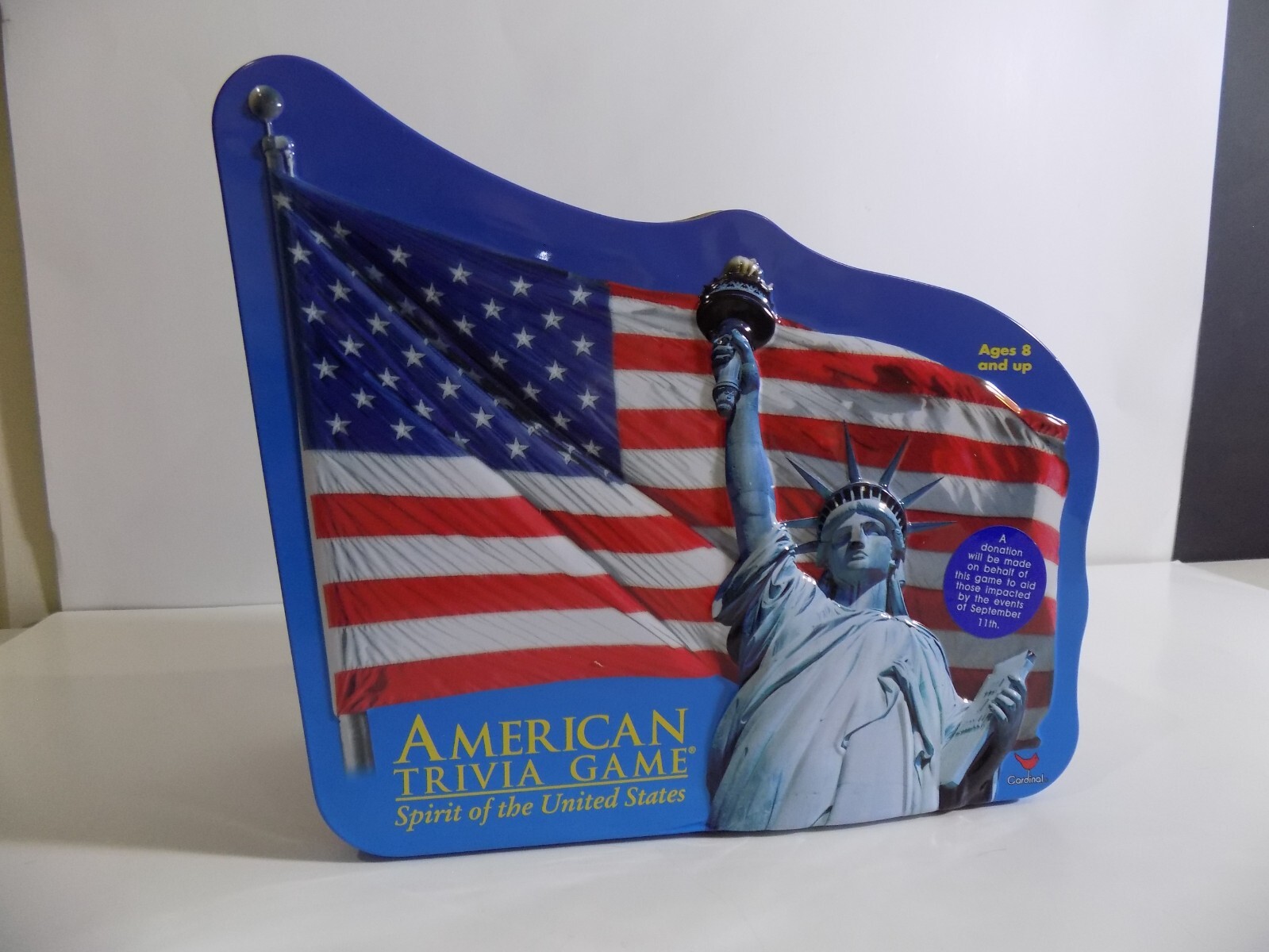 American Trivia Game Spirit United States Educational Family Metal Tin
