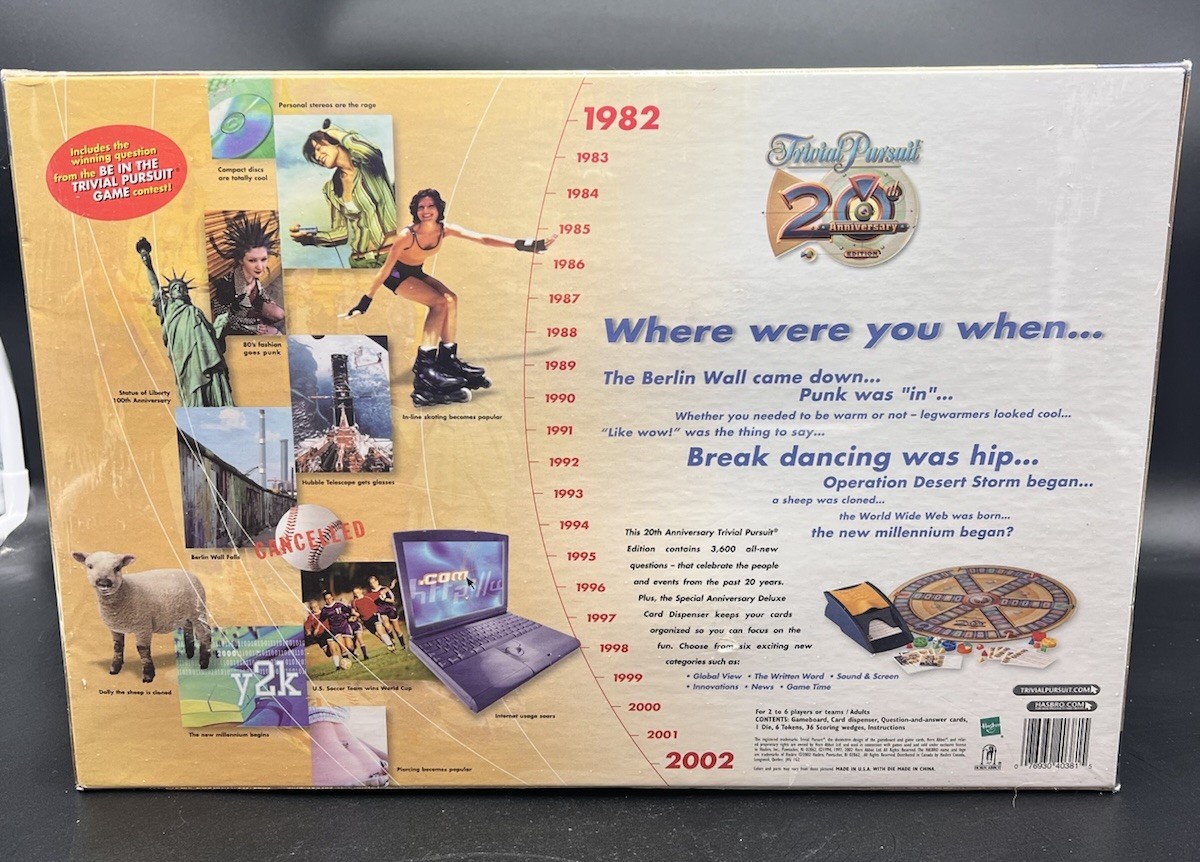 Trivial Pursuit 20th Anniversary Edition 80s 90s Early 2000’s New Sealed!
