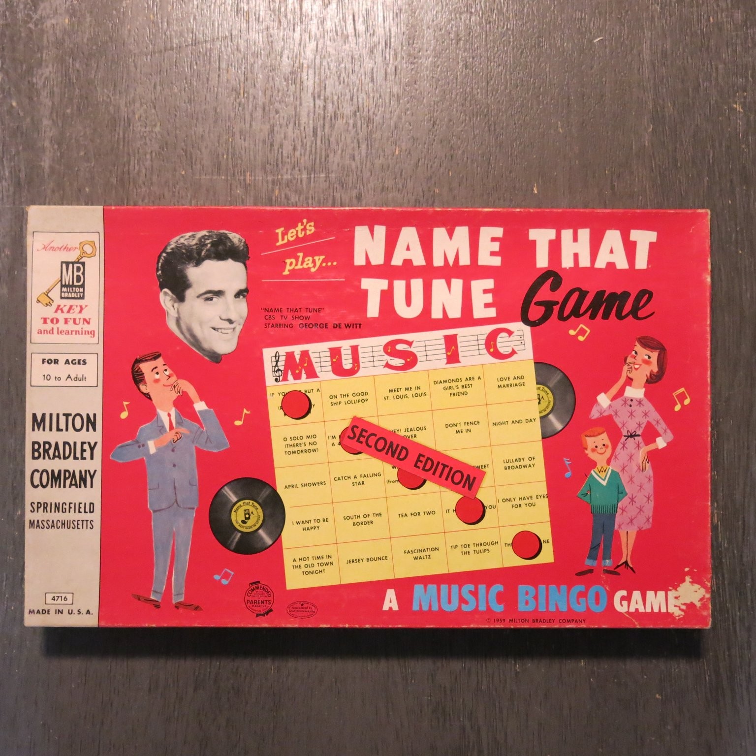 Name That Tune Game Milton Bradley Board Game 3-10 Players Ages 10+ 1959