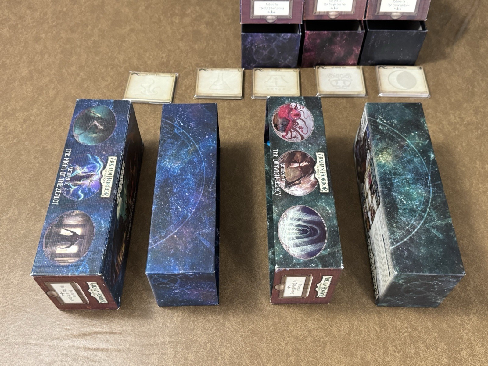 Arkham Horror LCG Lot, Return To Boxes + Dividers, Zealot Dunwich Carcosa + More