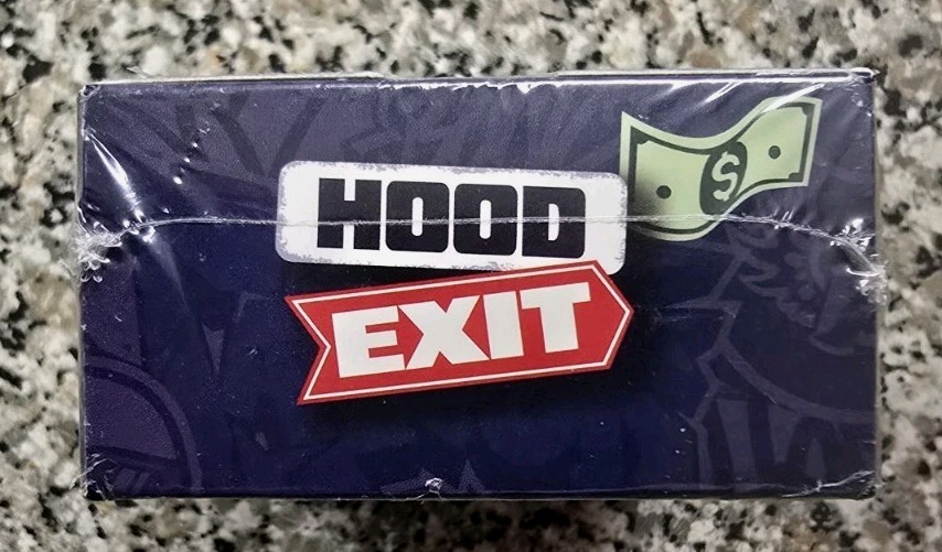 HOOD EXIT Card Game. Hood Charades. Stack Your Cash, Block Rivals..NEW. Fast NR