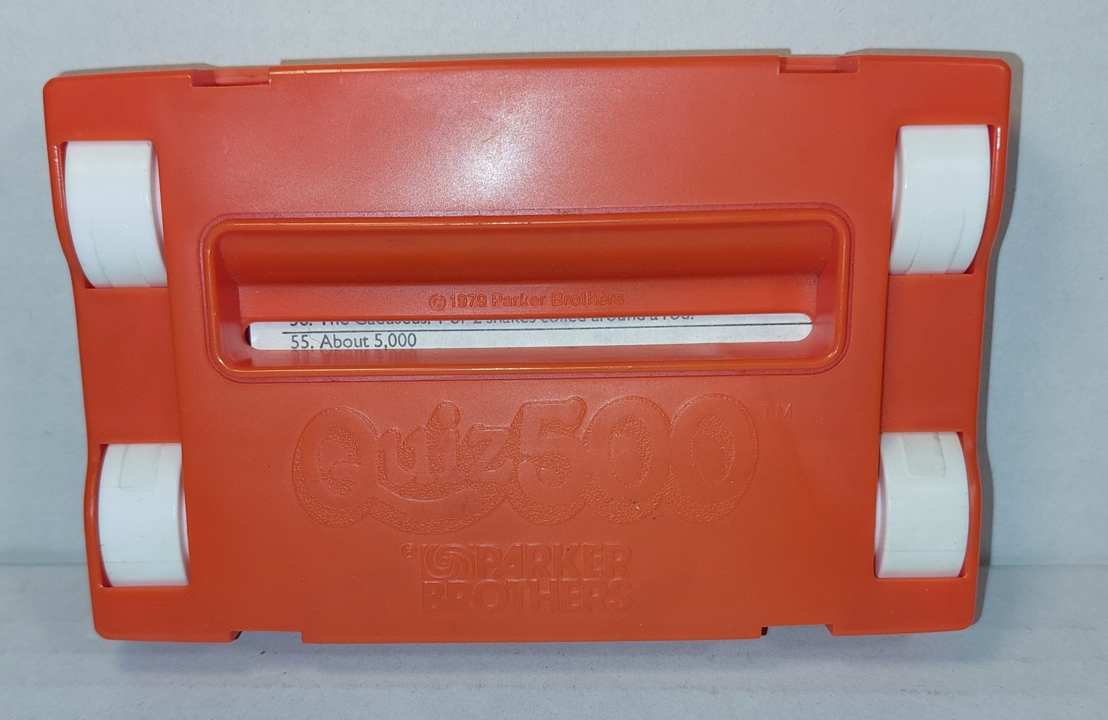 Quiz 500 Hand Held Trivia Game Parker Brothers 1979 Orange