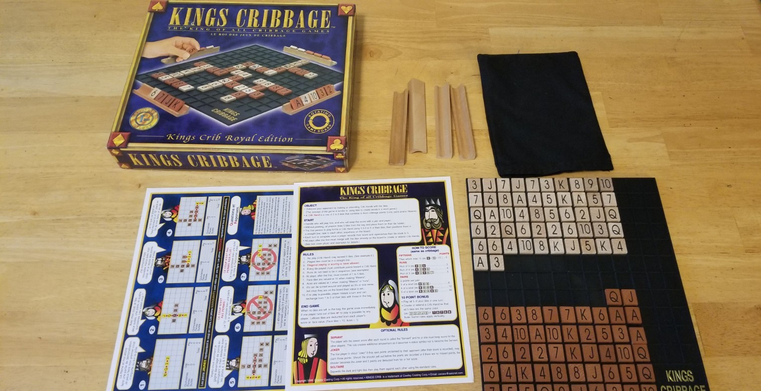 Kings Cribbage Royal Edition Board Game 100% Complete (1999, Cowley)