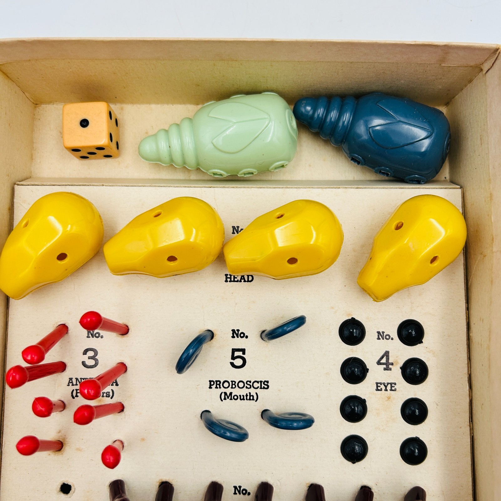 Classic Schaper Cootie Ant Game Missing 1 Leg Instructions Man Cave Vintage