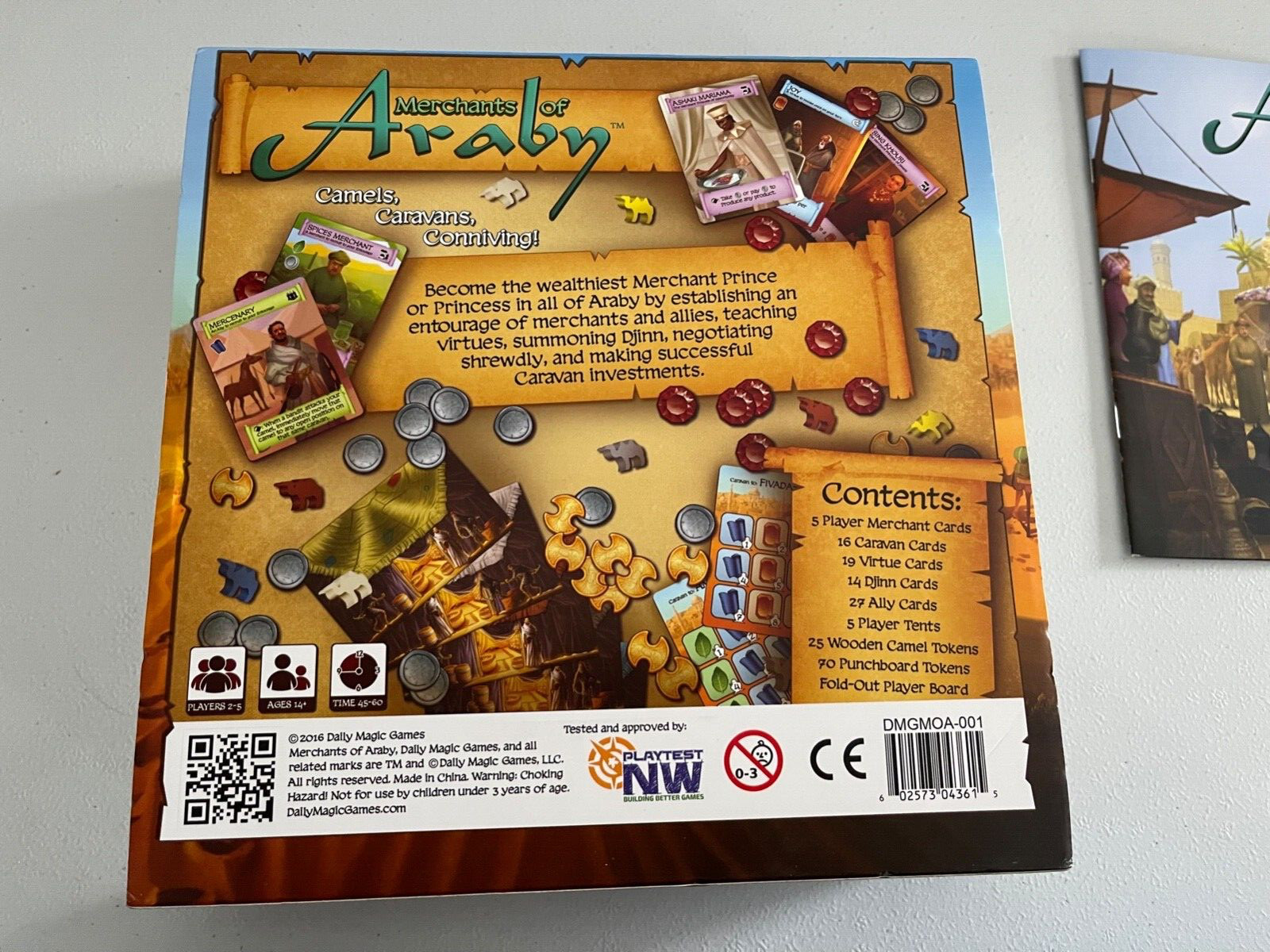 Merchants of Araby Kickstarter Board Card Game Used Daily Magic Games 2016 Nice