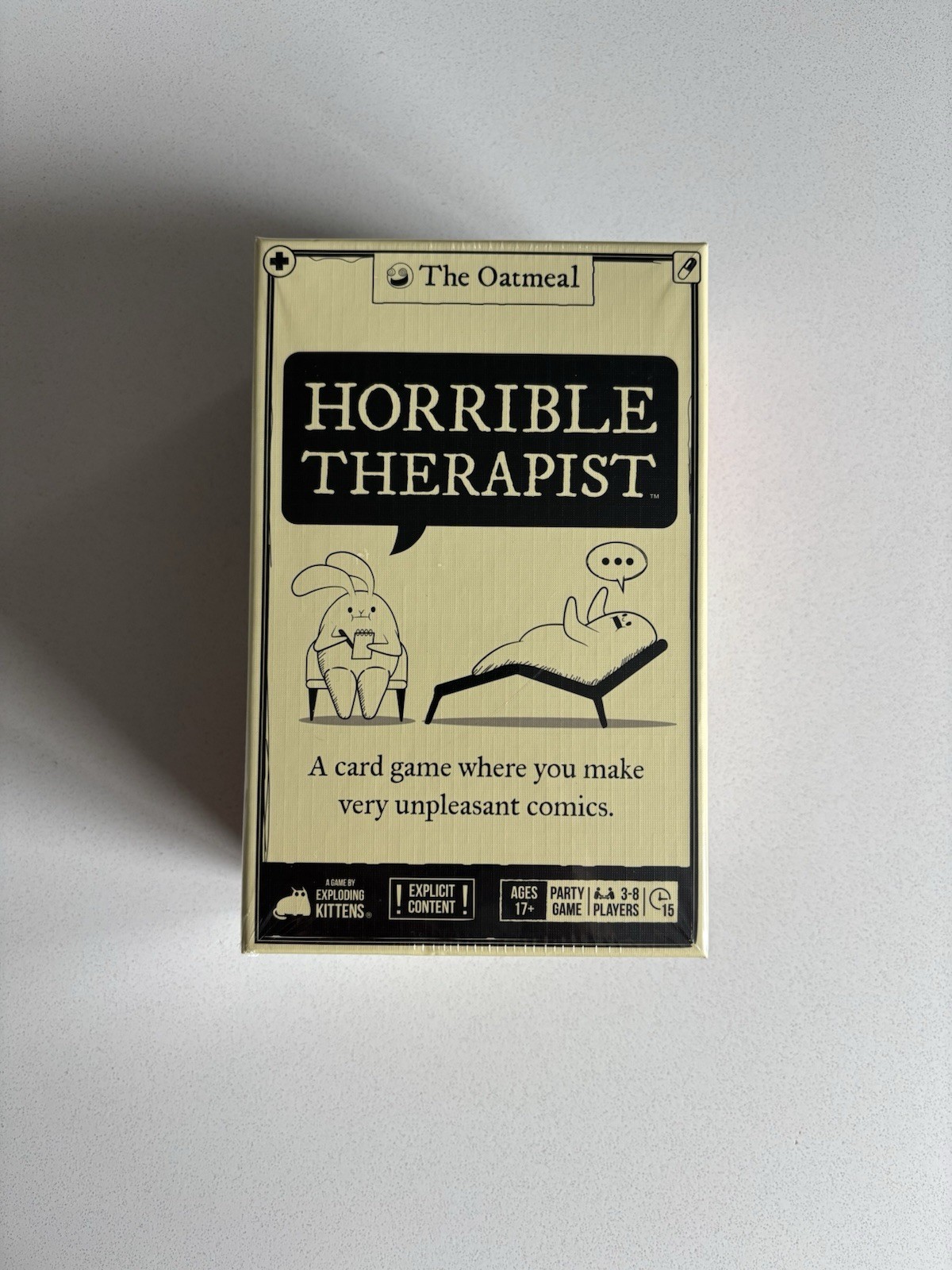 Horrible Therapist Adult Party Game Ages 17+ Mature Humor Card Game – Brand New