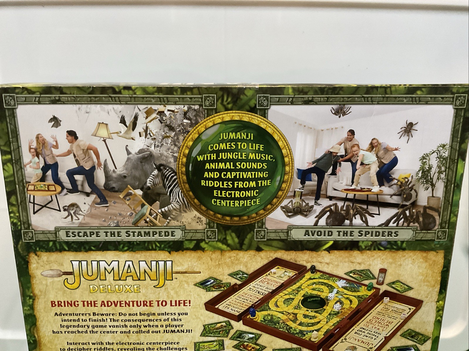 Jumanji Deluxe Electronic Adventure Board Game W/ Lights & Sound NIB New Sealed