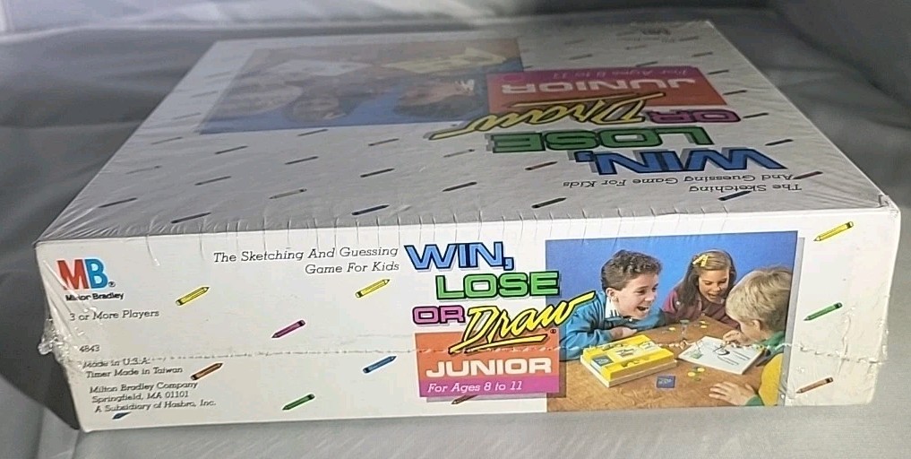 Milton Bradley Win, Lose Or Draw Junior Family Board Game Brand New Sealed