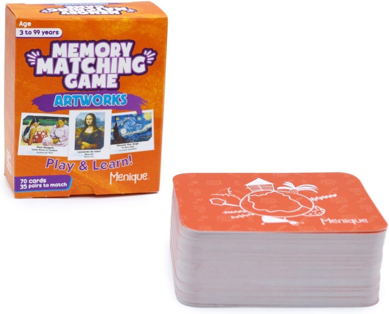 Eco-Friendly Memory Matching Game with 70 Famous Paintings – Play & Learn!