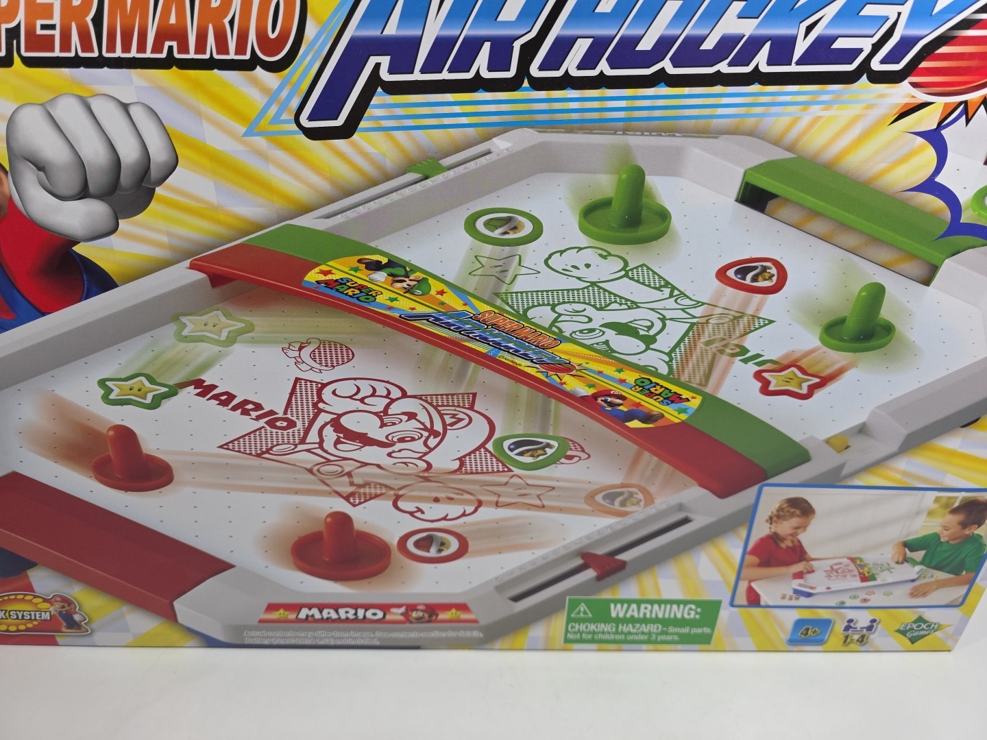 Epoch Super Mario Air Hockey Tabletop Skill and Action Game with Collectible NEW
