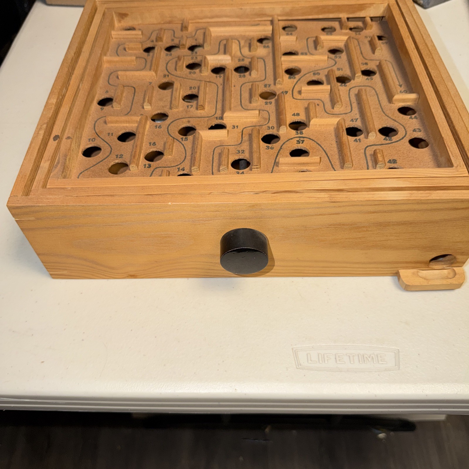 Vintage Labyrinth Board Game of Skill Wooden Maze No Marbles Included