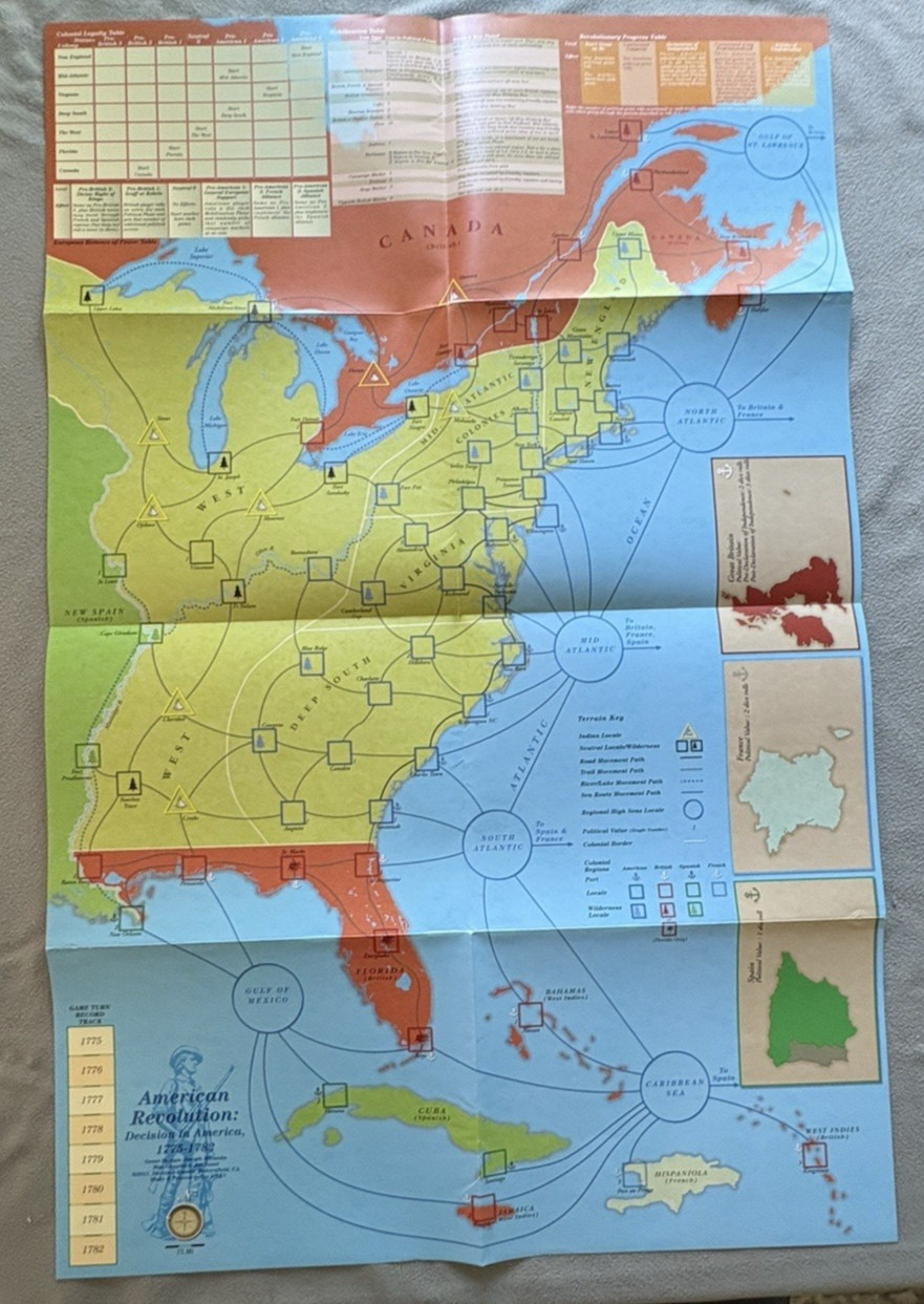 American Revolution game UNPUNCHED in Strategy Tactics 270; complete 1776 2011
