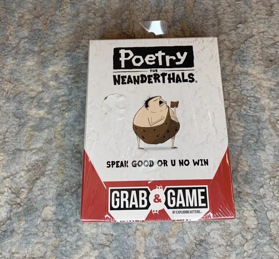 Poetry for Neanderthals Grab & Game 2+ Players – Ages 7+ – 10 Minutes to Play