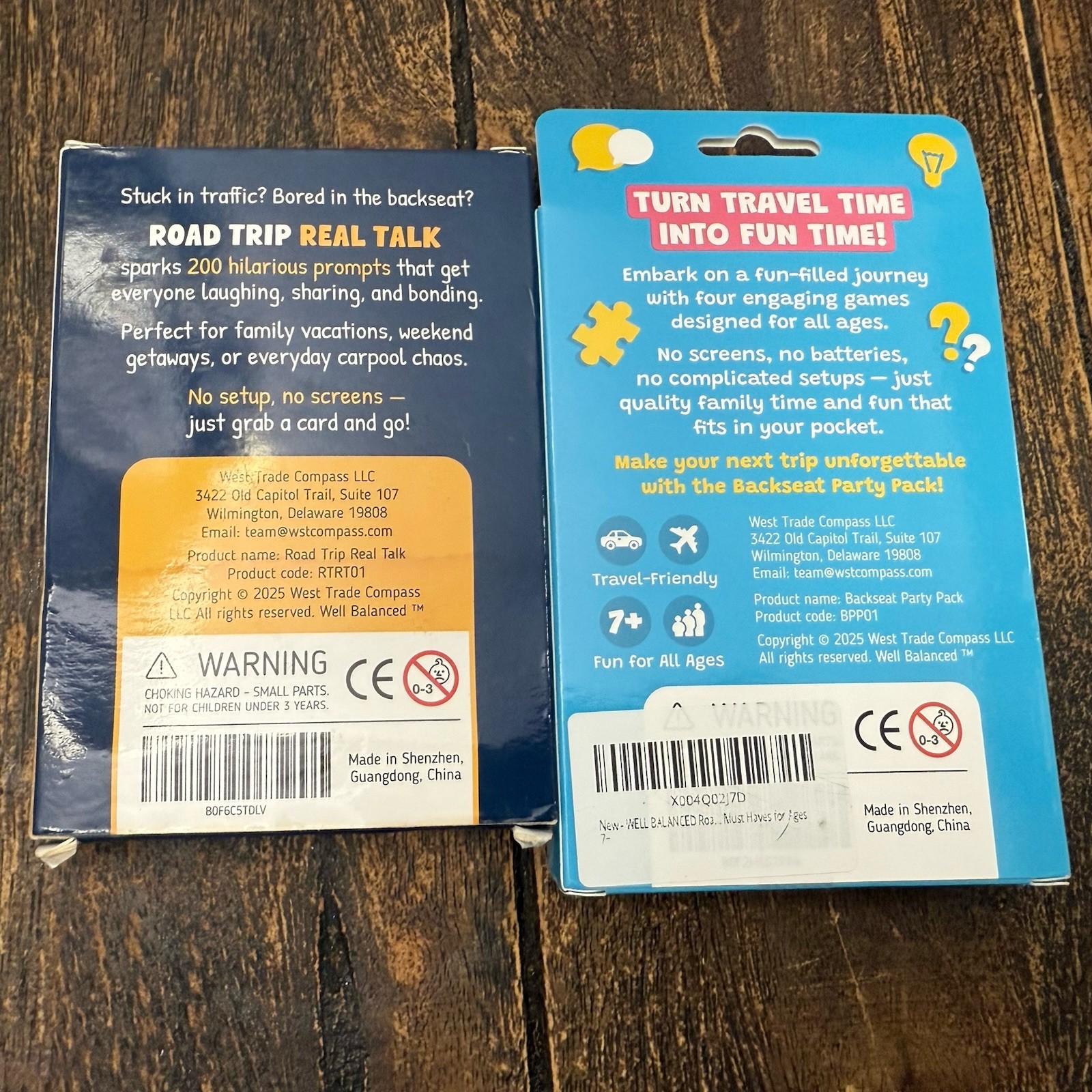 Lot Of 2 Family Roadtrip Card Games Ages 8 & Up, 2+ Players, Camping Vacation
