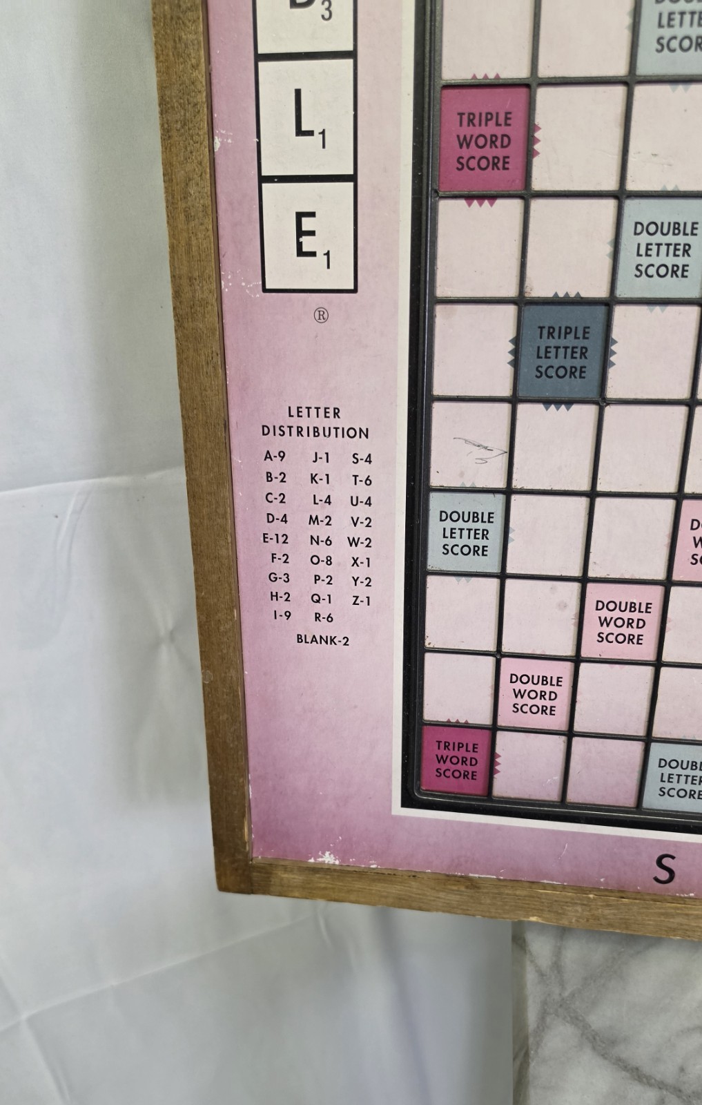 Vtg Rare Scrabble Board Lazy Susan Large Huge Giant Restoration Hardware 26×26