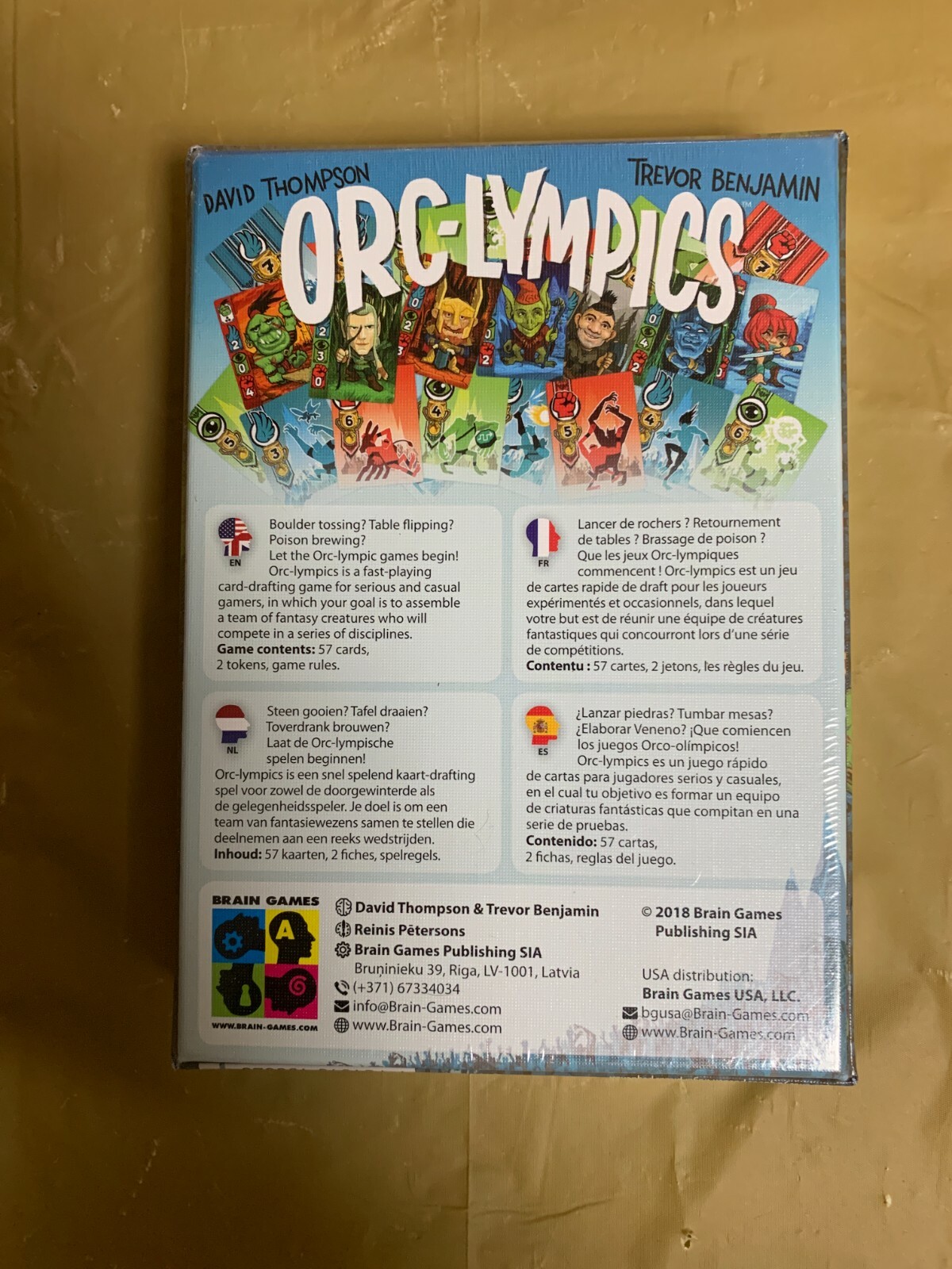 Brain Games ORC-LYMPICS GAME and Giant Book of Cool Stuff -both sealed