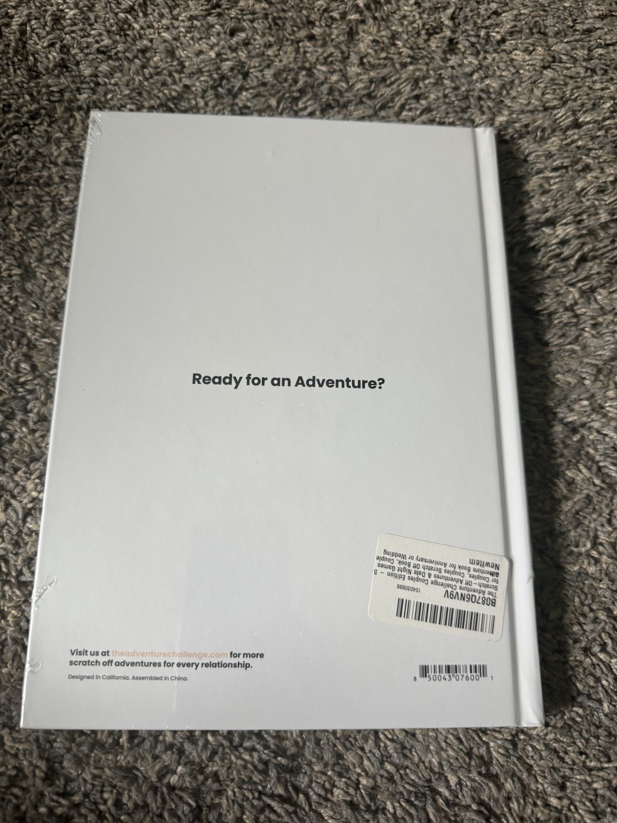 The Adventure Challenge Couples Edition Hardcover Book