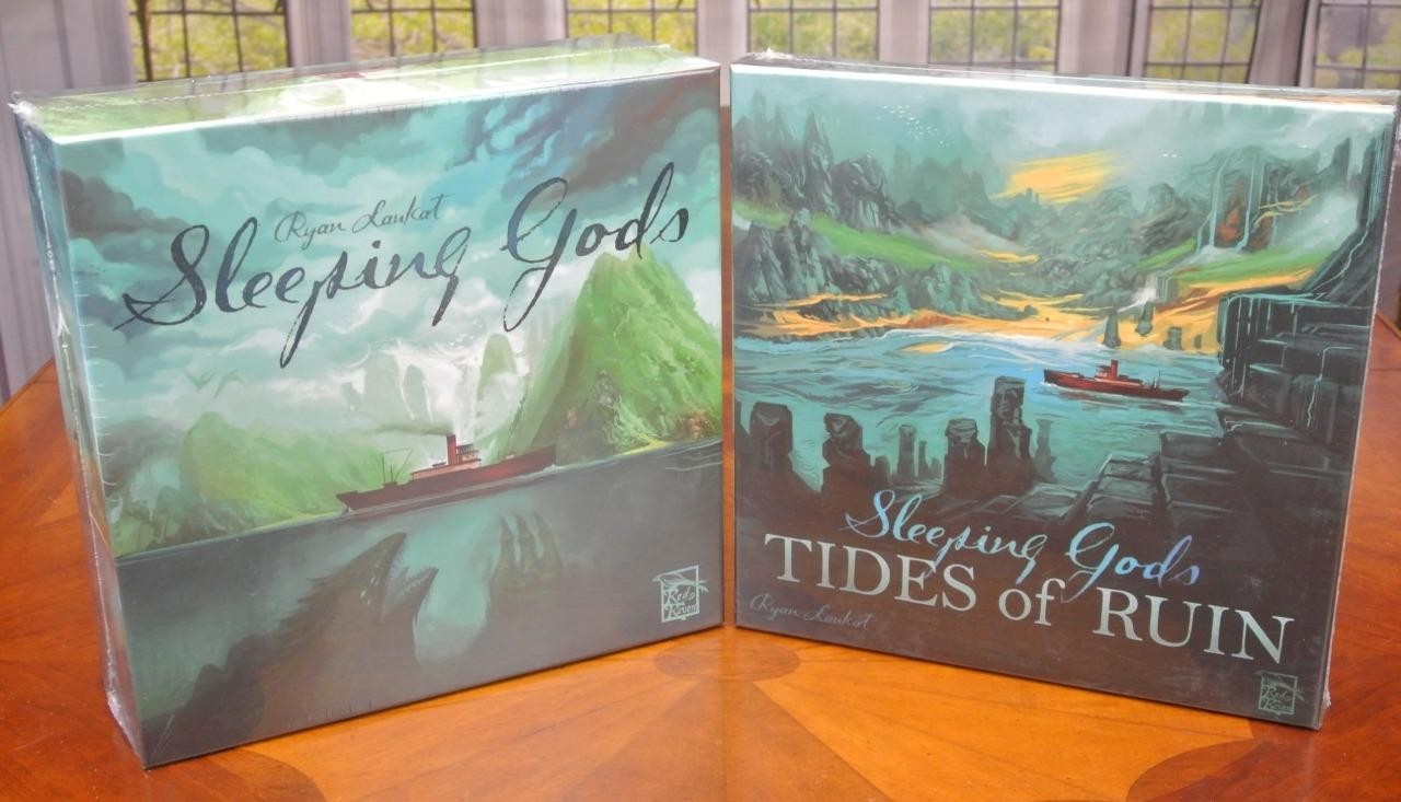 Sleeping Gods Board Game & Tides of Ruin Expansion by Ryan Laukat Red Raven