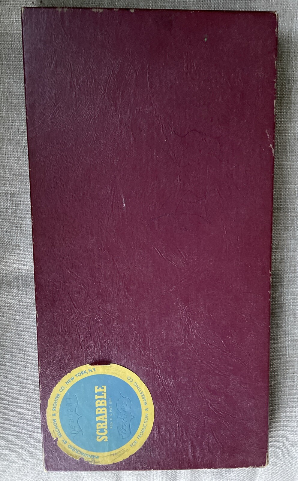 Vntg 1948-1953 SCRABBLE Board Game Selchow & Righter Complete Wood Tiles See Pic