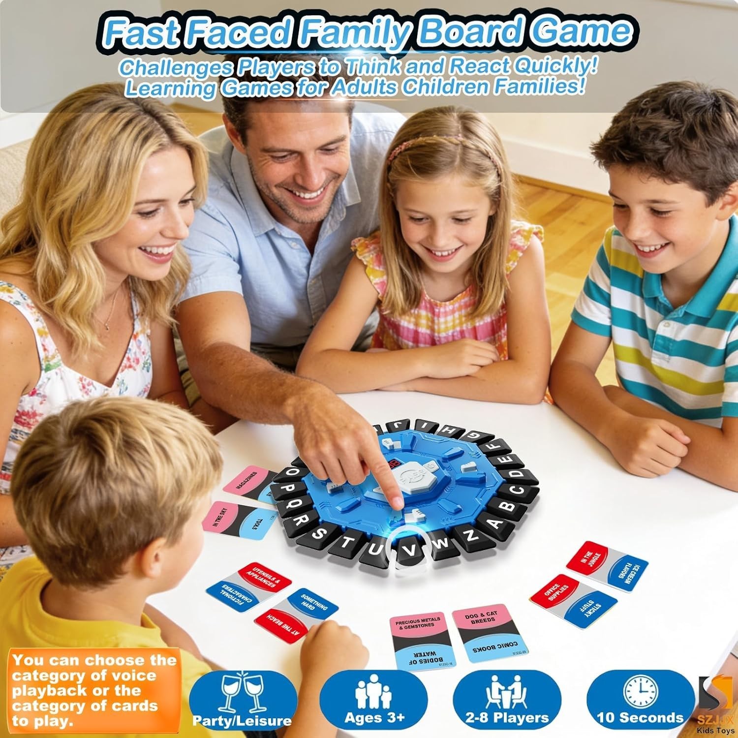 Family-Friendly Word Game – 2 Modes, 35 Cards, Enhances Language Skills, Blue