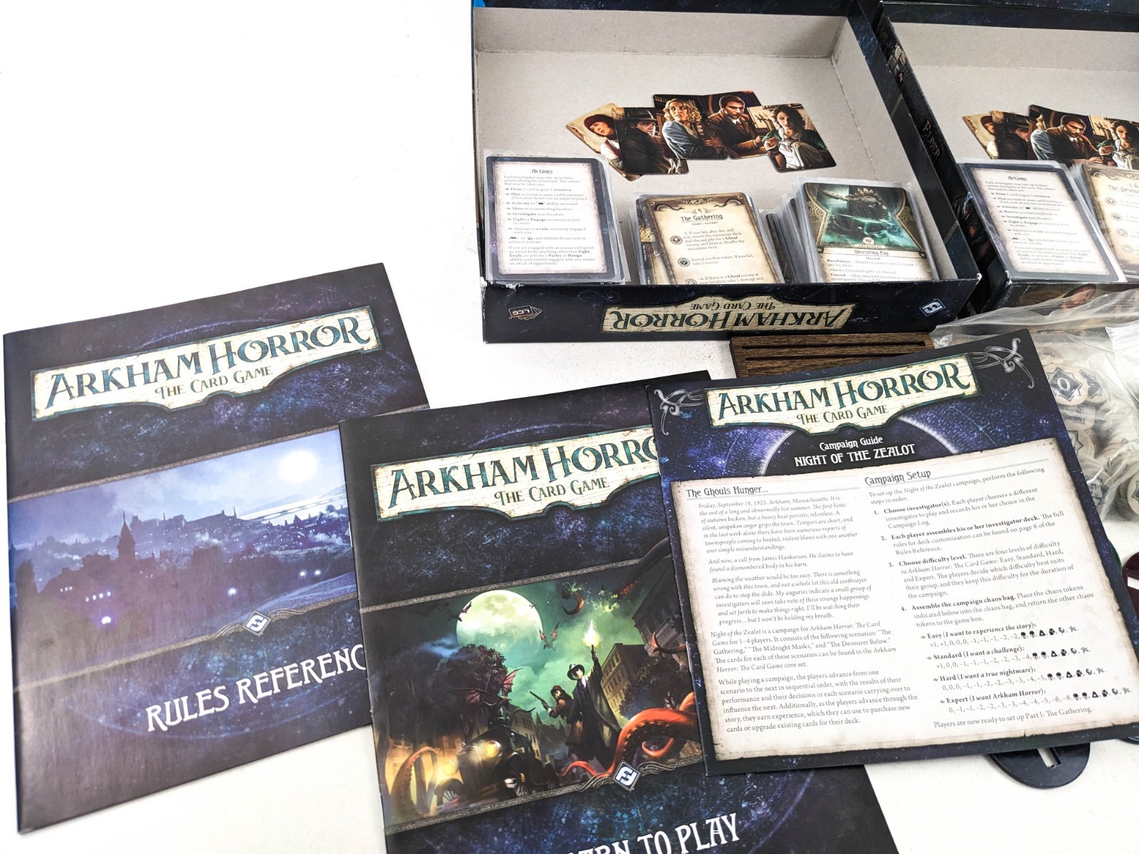 Arkham Horror Living Card Game 2x Base Core Set LCG + Extras READ
