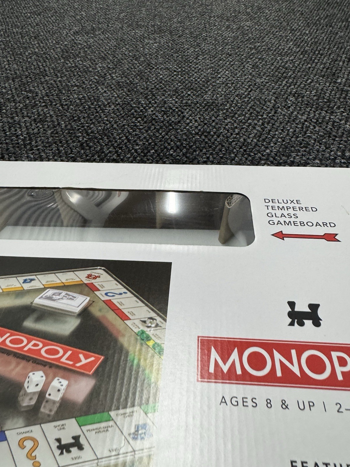 Monopoly Deluxe Tempered Glass Edition Gameboard by WS Game Company Hasbro