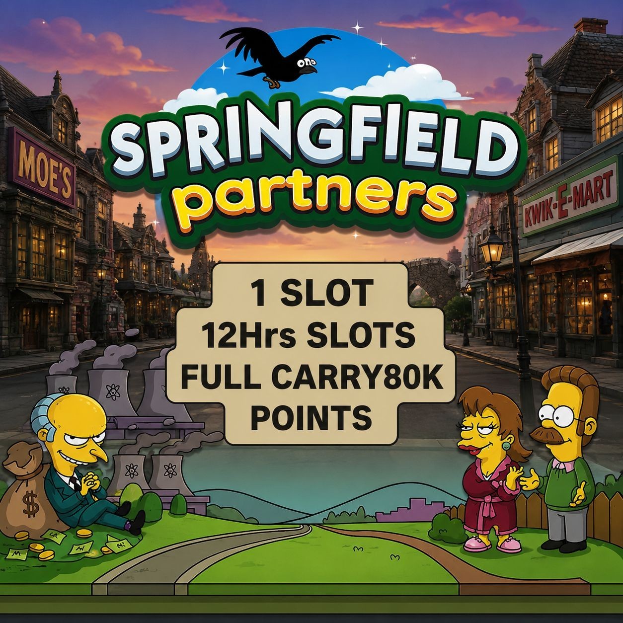 MONO_POLY_GO!]_SIMPSONS_PARTNER EVENT!_12 HRS Full CARRY 80K POINTS _SLOTS🎰