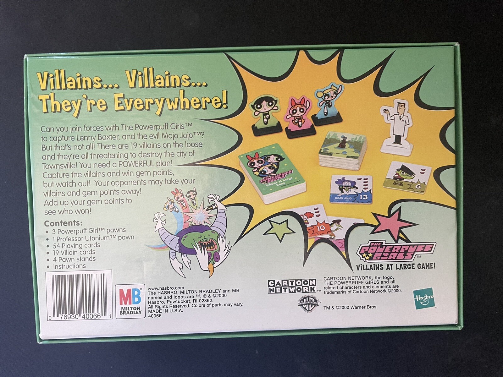 CARTOON NETWORK The Powerpuff Girls Villains At Large VTG Card Game COMPLETE