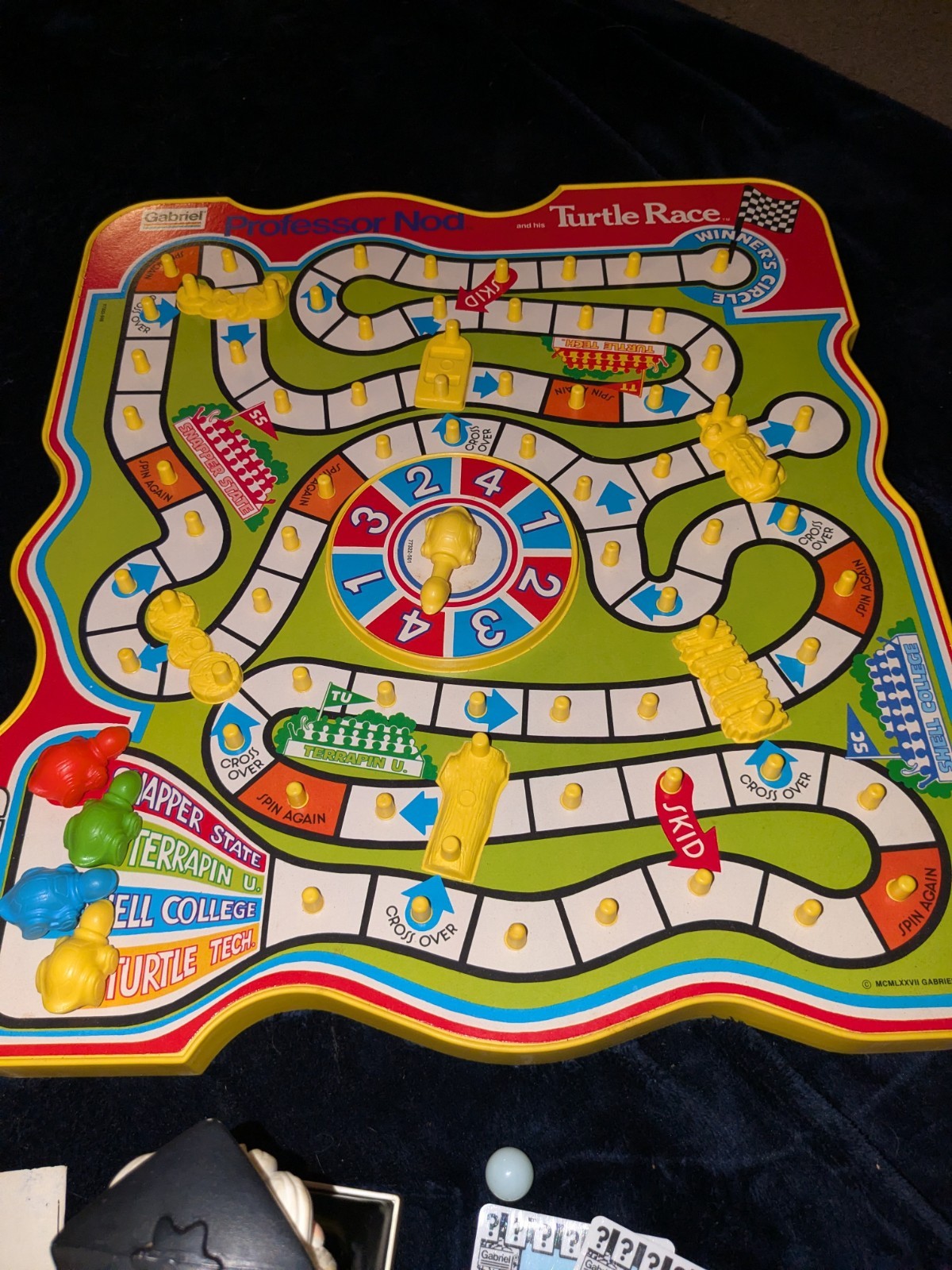 Vtg 1977 Gabriel Professor Nod & His Turtle Race Board Game Complete