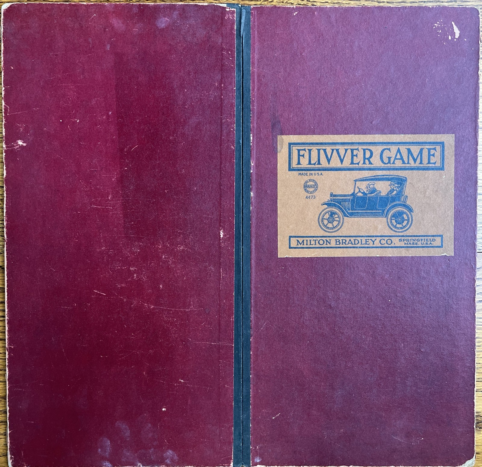 Flivver Game – Milton Bradley 1923 – Separate Box & Board Version